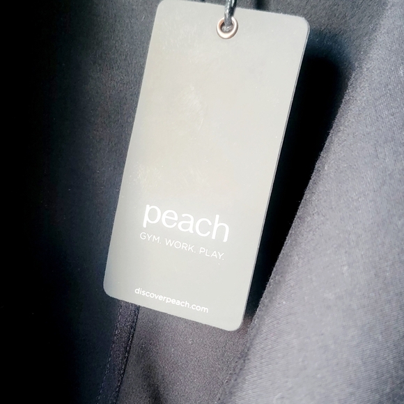 NWT Peach Dismount Jacket Small black Faux Leather - Picture 4 of 14